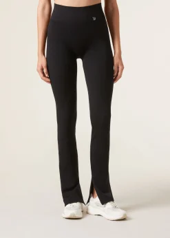 Leggings a Zampa con Spacco Laterale