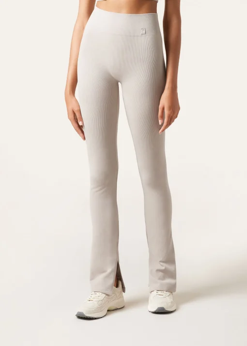 Leggings a Zampa con Spacco Laterale
