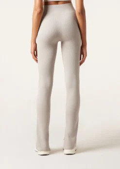 Leggings a Zampa con Spacco Laterale