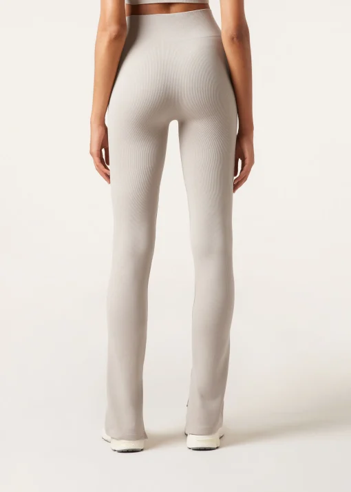 Leggings a Zampa con Spacco Laterale