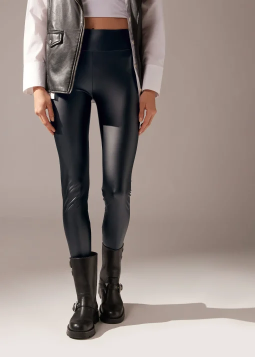 Leggings Effetto Pelle