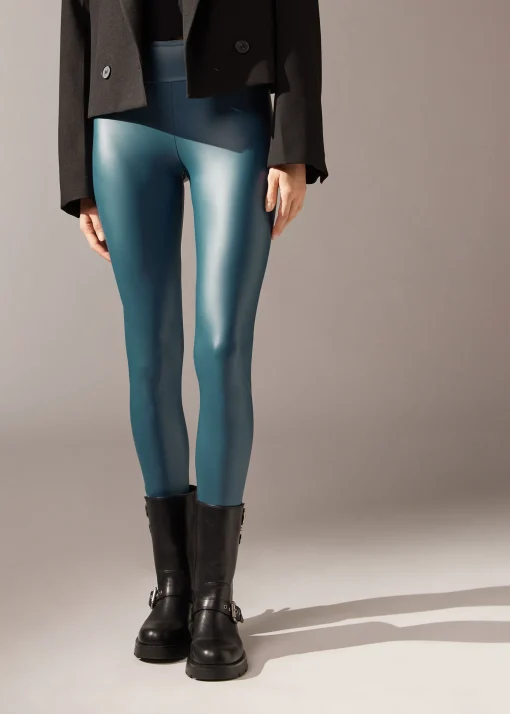 Leggings Effetto Pelle