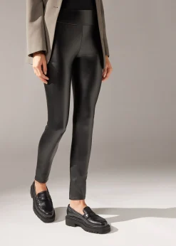 Leggings Effetto Pelle Termici