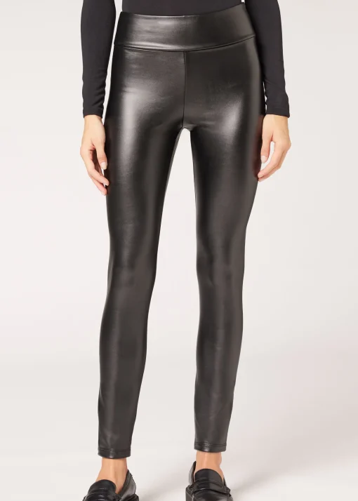 Leggings Effetto Pelle Termici