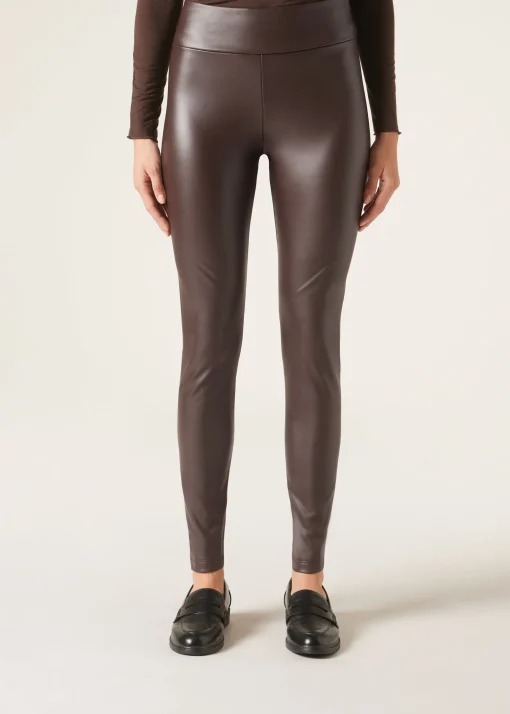Leggings Effetto Pelle Termici