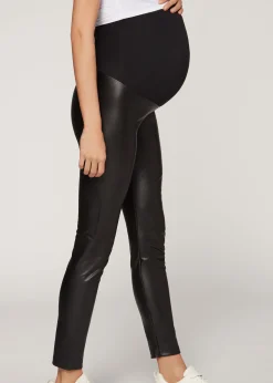Leggings Effetto Spalmato Premaman