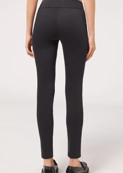 Leggings in Denim Skinny a Vita Alta