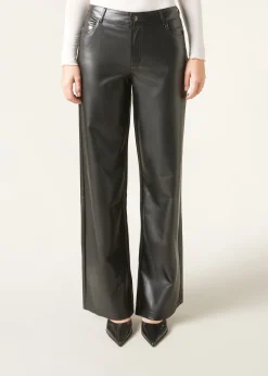 Pantaloni a Palazzo Effetto Spalmato