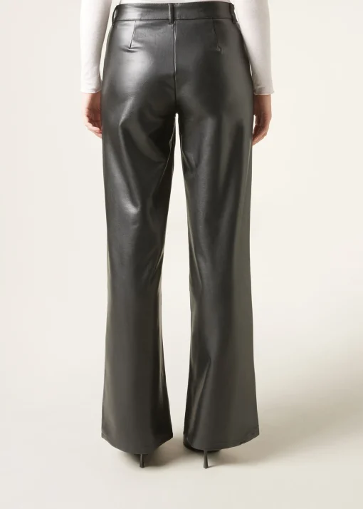 Pantaloni a Palazzo Effetto Spalmato