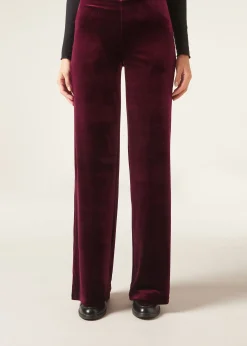 Pantaloni a Palazzo in Velluto