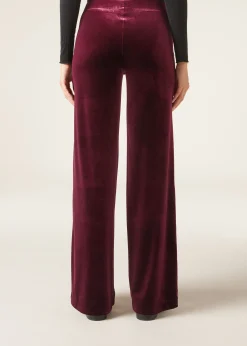 Pantaloni a Palazzo in Velluto