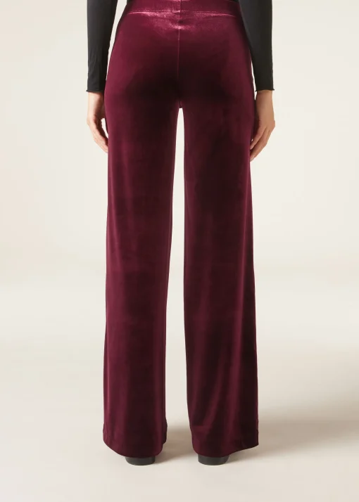 Pantaloni a Palazzo in Velluto