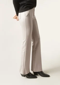 Pantaloni a Zampa Effetto Spalmato