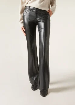 Pantaloni a Zampa Effetto Spalmato
