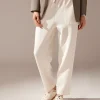 Pantaloni in Modal con Tasche e Coulisse