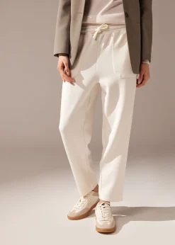 Pantaloni in Modal con Tasche e Coulisse