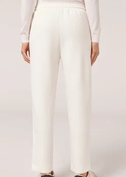 Pantaloni in Modal con Tasche e Coulisse