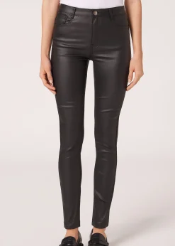 Pantaloni Skinny Effetto Spalmato