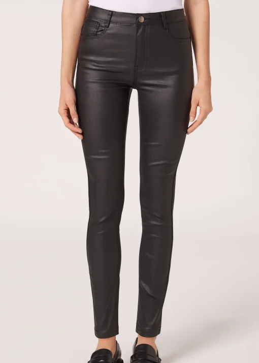 Pantaloni Skinny Effetto Spalmato