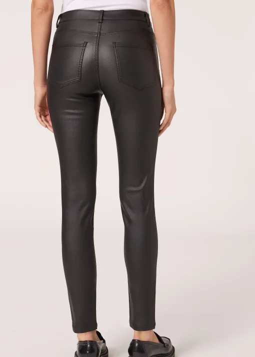 Pantaloni Skinny Effetto Spalmato
