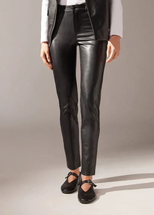 Pantaloni Termici Effetto Spalmato
