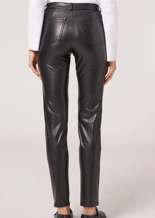 Pantaloni Termici Effetto Spalmato