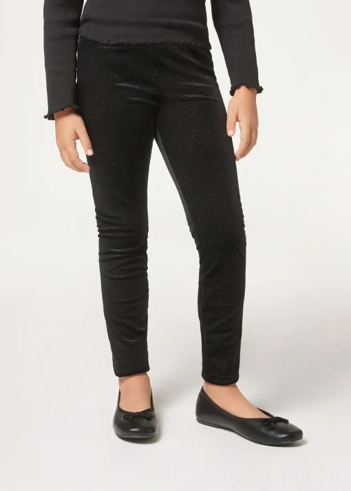 Pantaloni Velluto con Strass Bambina