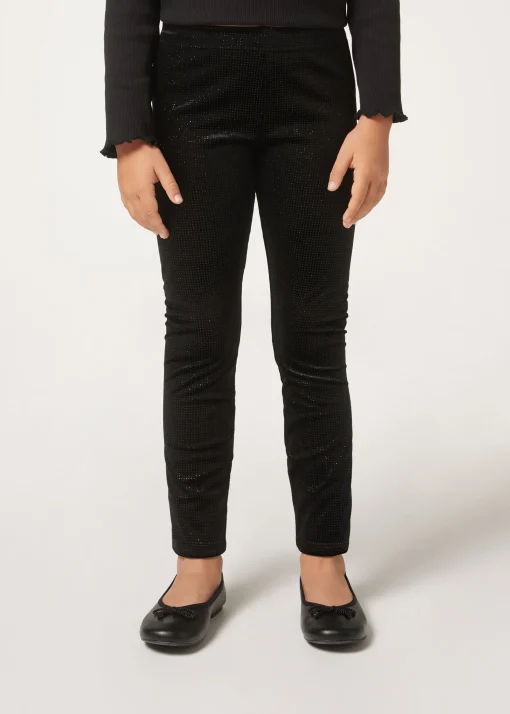 Pantaloni Velluto con Strass Bambina