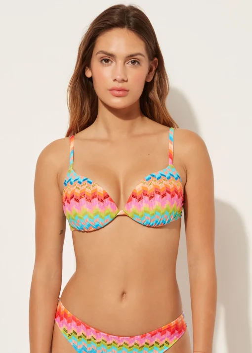 Push Up Leggermente Imbottito Costume Rainbow