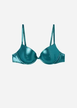 Push Up Leggermente Imbottito Costume Metallic Skin