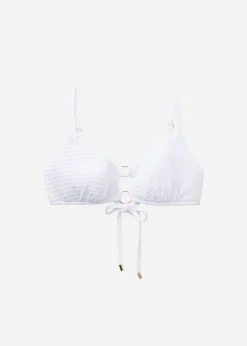 Top a Canotta Costume White Waves