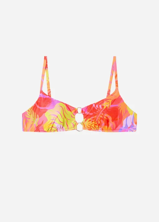 Top a Canotta Leggermente Imbottito Costume Tropical Pop