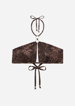 Top Canotta Costume Brown Snake